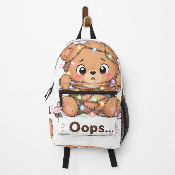 Item preview, Cute Bear Tangled in Lights Oops Funny Moment designed and sold by Sadia Jannat.