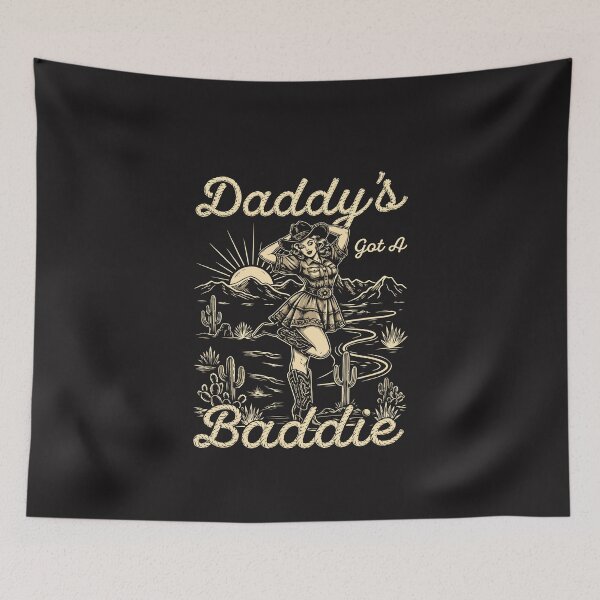 Item preview, Daddys Got A Baddie Funny Cowgirl Western Vintage Couple Humor designed and sold by kiralynstration.