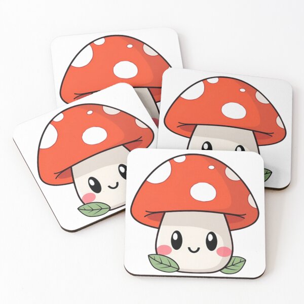 Item preview, Cute Happy Mushroom Kawaii Toadstool designed and sold by Sashka-.