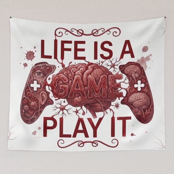 Item preview, Life Is A Game Play It Minimalist Art designed and sold by MarCinu Art.