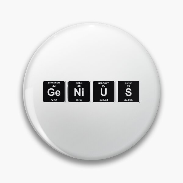 Item preview, GENIUS Word Made From Periodic Table Elements – Chemistry Nerd Design designed and sold by DESIGN by NIKOLENKO V.
