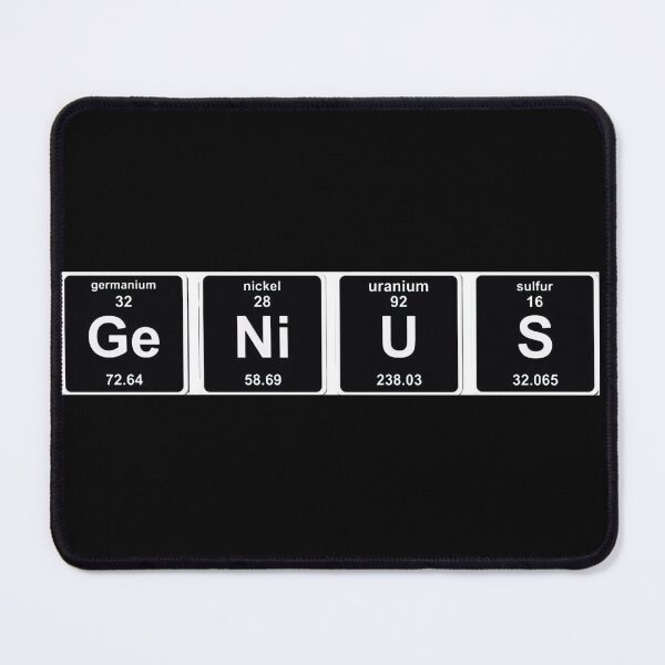 Item preview, GENIUS Word Made From Periodic Table Elements – Chemistry Nerd Design designed and sold by DESIGN by NIKOLENKO V.