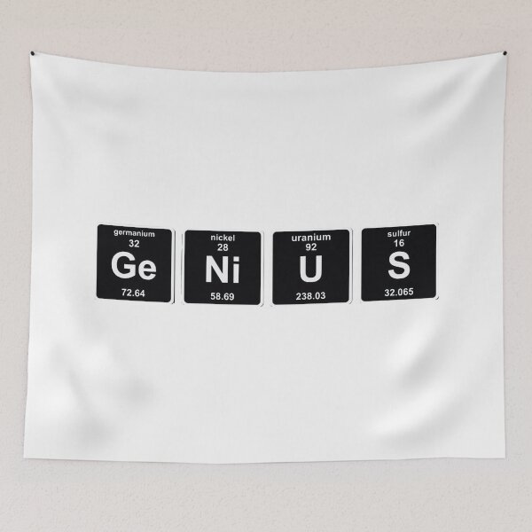 Item preview, GENIUS Word Made From Periodic Table Elements – Chemistry Nerd Design designed and sold by DESIGN by NIKOLENKO V.