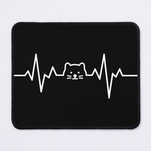 Item preview, Cat Heartbeat EKG Life Line Minimalist Tee designed and sold by OlyvieArt.