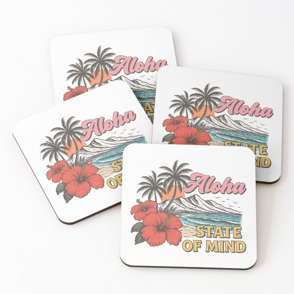 Item preview, Tropical beach sunset aesthetic design sticker - Aloha State of Mind designed and sold by KymeraStudio25.