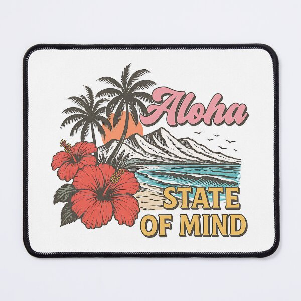 Item preview, Tropical beach sunset aesthetic design sticker - Aloha State of Mind designed and sold by KymeraStudio25.