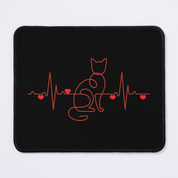 Item preview, Cat Heartbeat Line Art EKG Love Sweatshirt designed and sold by OlyvieArt.