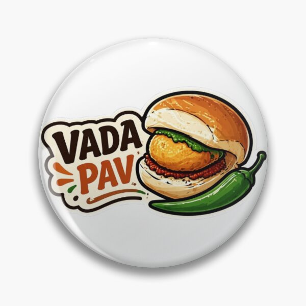 Item preview, Authentic Mumbai Vada Pav Street Food Illustration designed and sold by bhaveshsticker.
