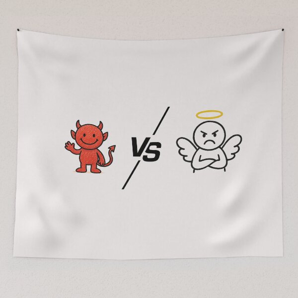 Item preview, Smile Devil vs Bad Angle designed and sold by LifeParody.
