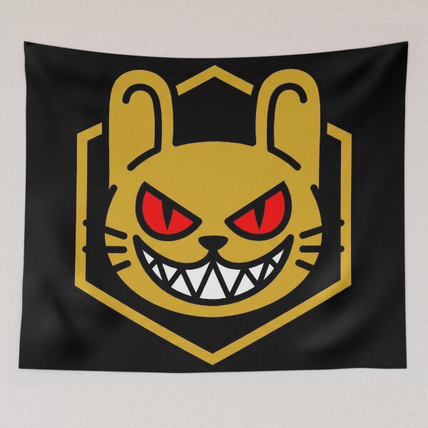 Item preview, Evil Golden Cat Mask Graphic - Grinning Streetwear Design designed and sold by seven things shop.