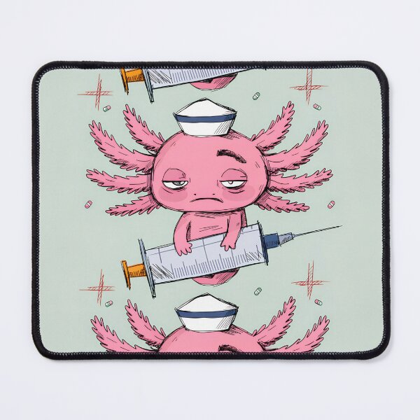Item preview, Axolotl Nurse Holding Giant Syringe Funny designed and sold by BestUncommonTee.