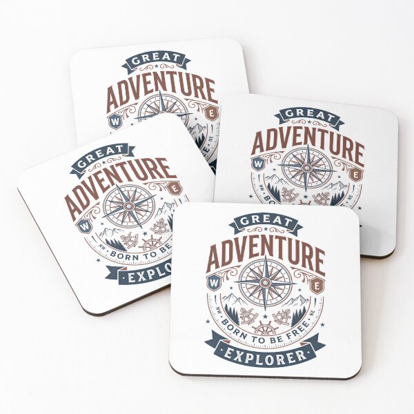 Item preview, Great Adventure Explorer Retro Wilderness Vintage Adventure Badge  designed and sold by Blok45.