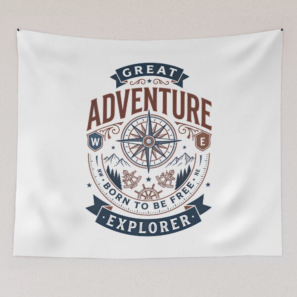Item preview, Great Adventure Explorer Retro Wilderness Vintage Adventure Badge  designed and sold by Blok45.