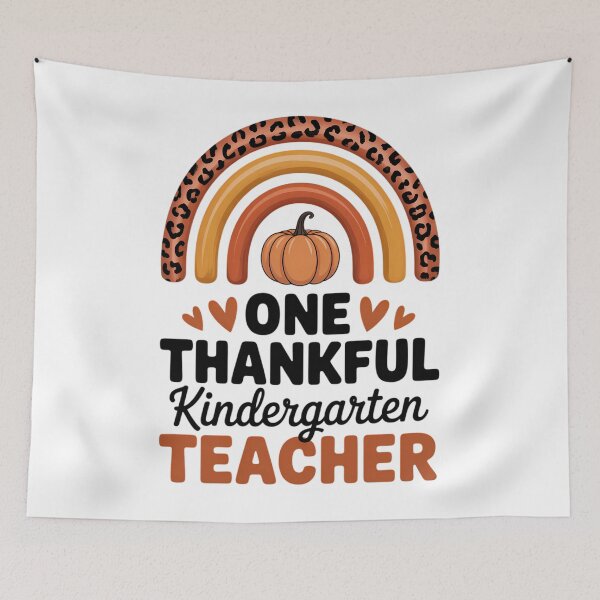 Item preview, One Thankful Kindergarten Teacher Thankgiving Rainbow designed and sold by papertaless.