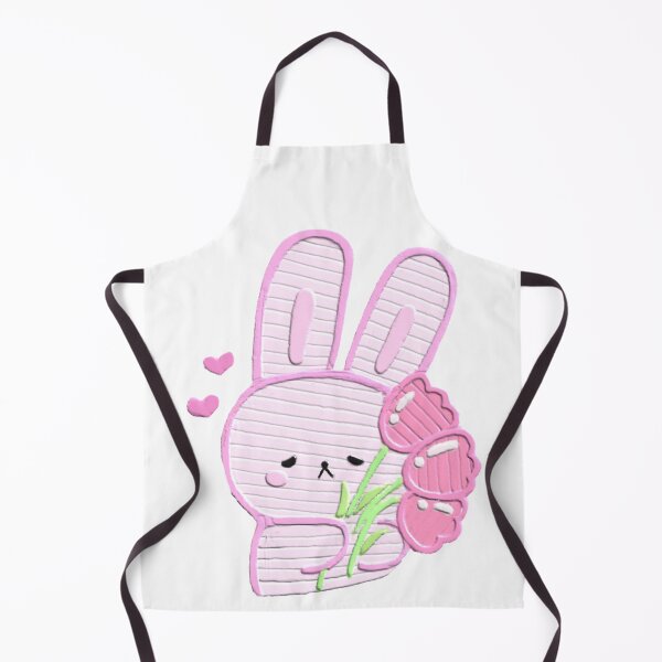 Item preview, Textured Pink Bunny with Flowers Kawaii Art designed and sold by Sashka-.