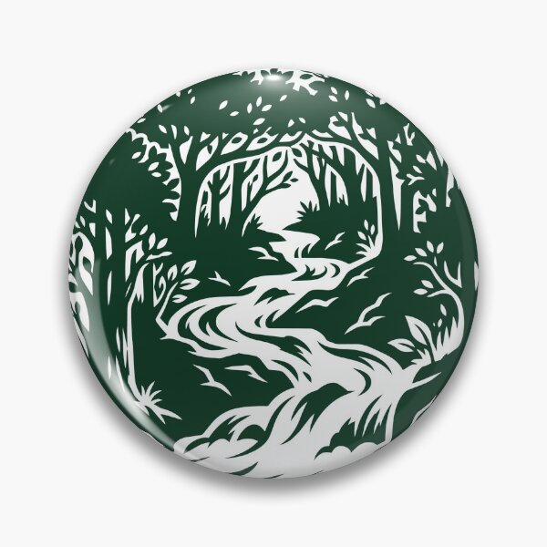 Item preview, Dark Green Forest River Silhouette Vector Illustration Nature designed and sold by DiNata.