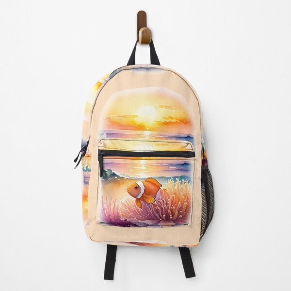Item preview, Colorful watercolor tropical fish school ocean art vibrant marine life painting designed and sold by icemanphotos.