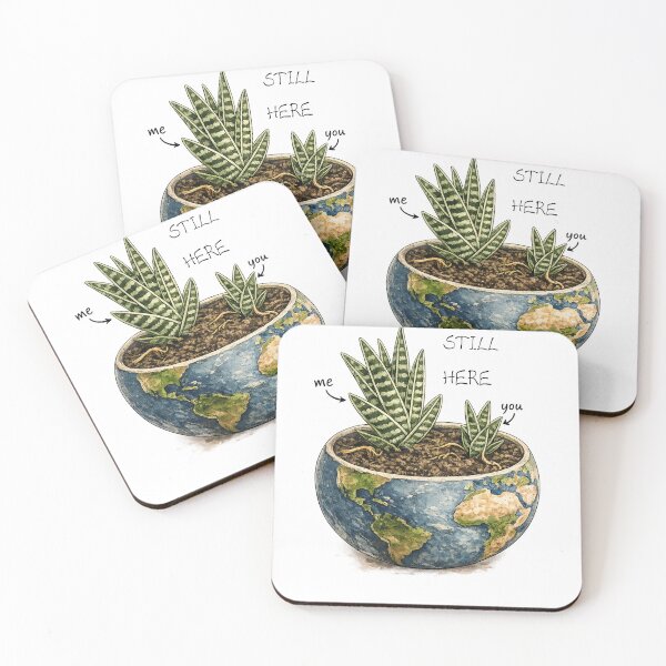 Item preview, We’re Still Here – Succulent Earth Illustration | Me & You Plants designed and sold by IrynaLineArt.