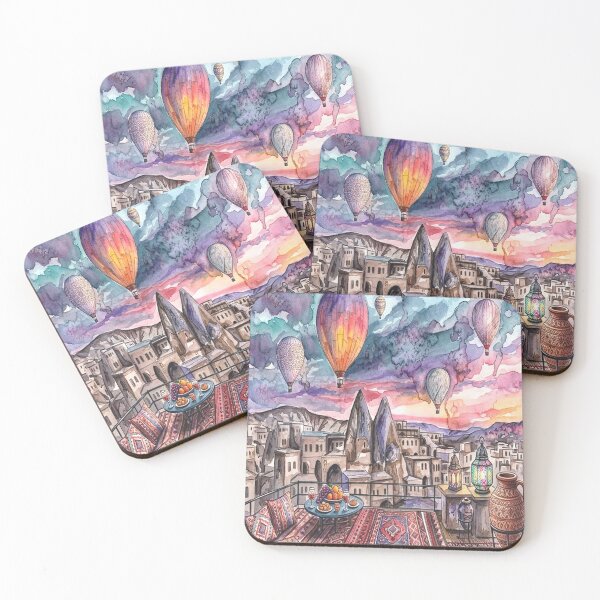 Item preview, Cappadocia Hot Air Balloon Art Print Boho Decor designed and sold by posteriocrew.
