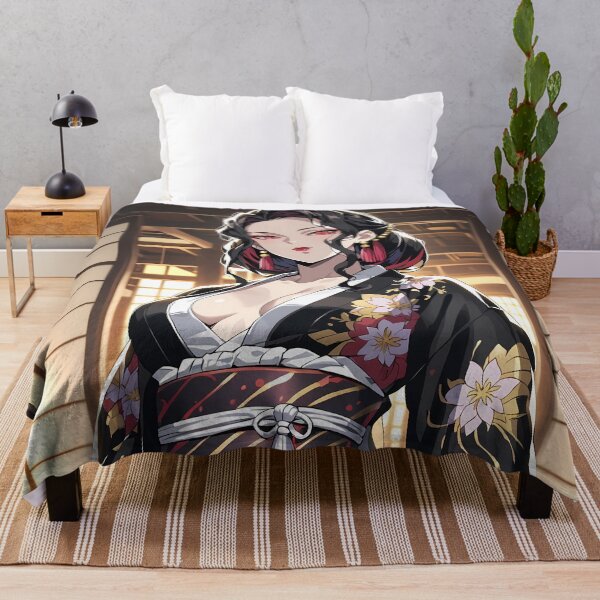 Aperçu de l'œuvre Portrait de kimono floral Muzan Kibutsuji Demon Slayer créée et vendue par bystudiolereve.