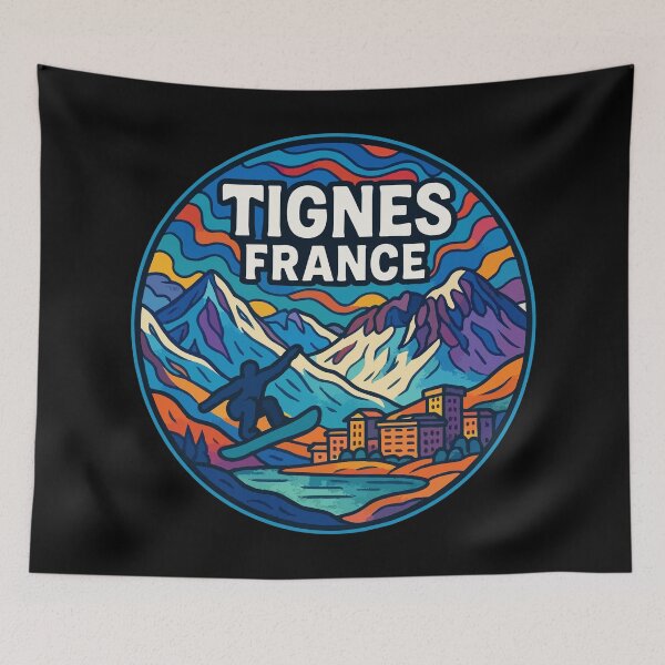 Item preview, Tignes France Trippy Travel designed and sold by TomFrontierArt.
