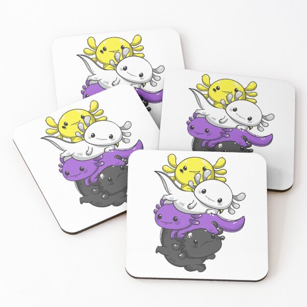 Item preview, Vintage Nonbinary Pride Kawaii Axolotl Pile Non Binary Flag designed and sold by ColemanOlmos.