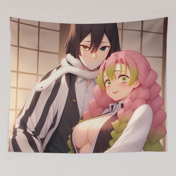 Item preview, Obanai Iguro Demon Slayer Cozy Tatami Romance Scene designed and sold by bystudiolereve.