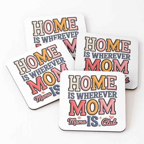 Item preview, Home Is Wherever Mom Is - Retro Mama Club Aesthetic Typography designed and sold by pixelspaperslab.