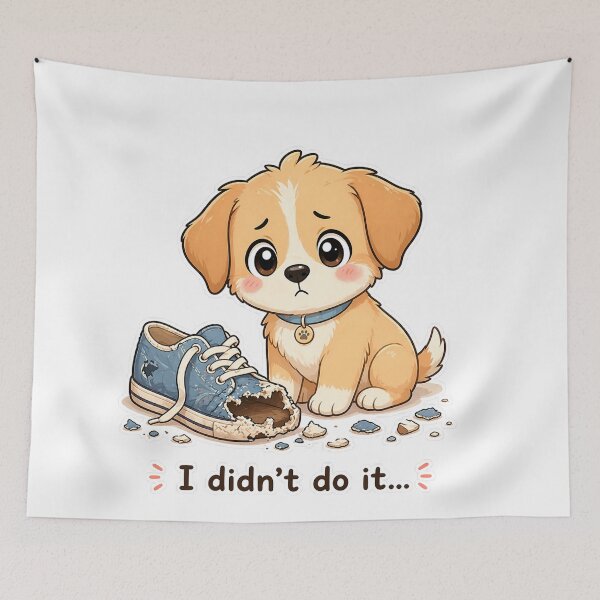Item preview, Guilty Dog Chewed Shoe Oops Moment designed and sold by Sadia  Jannat.