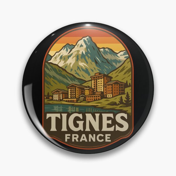 Item preview, Tignes France Retro Vintage Travel designed and sold by TomFrontierArt.