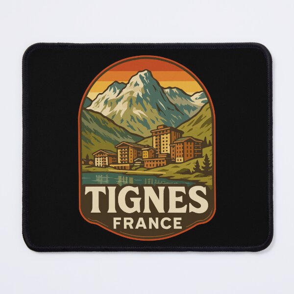 Item preview, Tignes France Retro Vintage Travel designed and sold by TomFrontierArt.