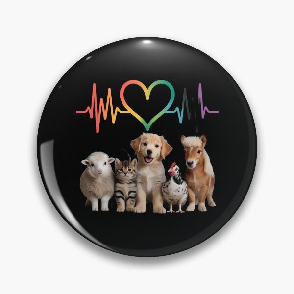 Item preview, Rainbow Heartbeat Animal T-Shirt – Dog, Cat, Horse Graphic designed and sold by OlyvieArt.