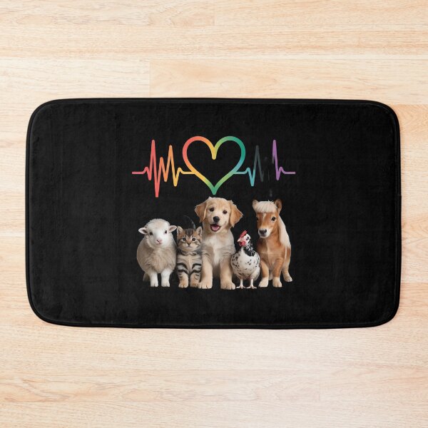Item preview, Rainbow Heartbeat Animal T-Shirt – Dog, Cat, Horse Graphic designed and sold by OlyvieArt.