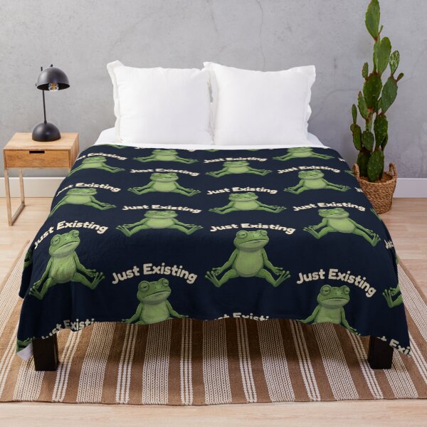 Item preview, Just Existing Frog Funny Lazy Mood Meme Introvert Aesthetic designed and sold by MoonVibe-studio.