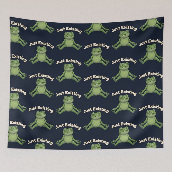 Item preview, Just Existing Frog Funny Lazy Mood Meme Introvert Aesthetic designed and sold by MoonVibe-studio.