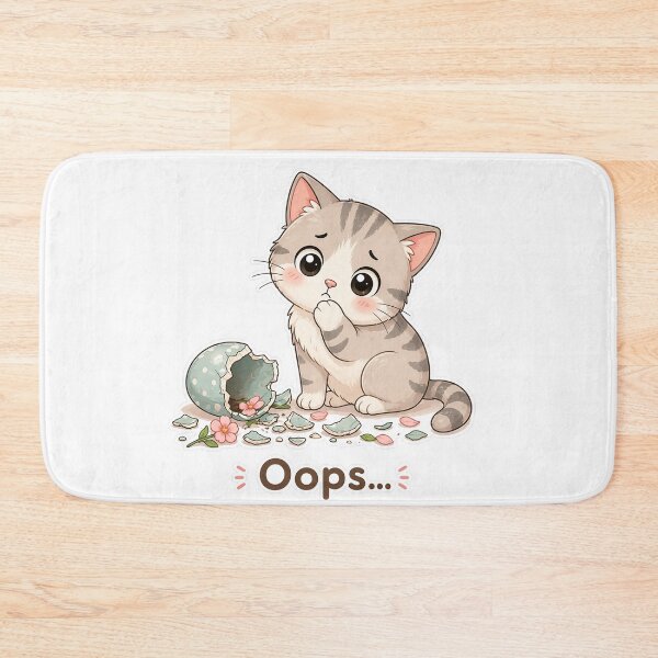 Item preview, Guilty Cat Broke Vase Oops Moment ? designed and sold by Sadia  Jannat.
