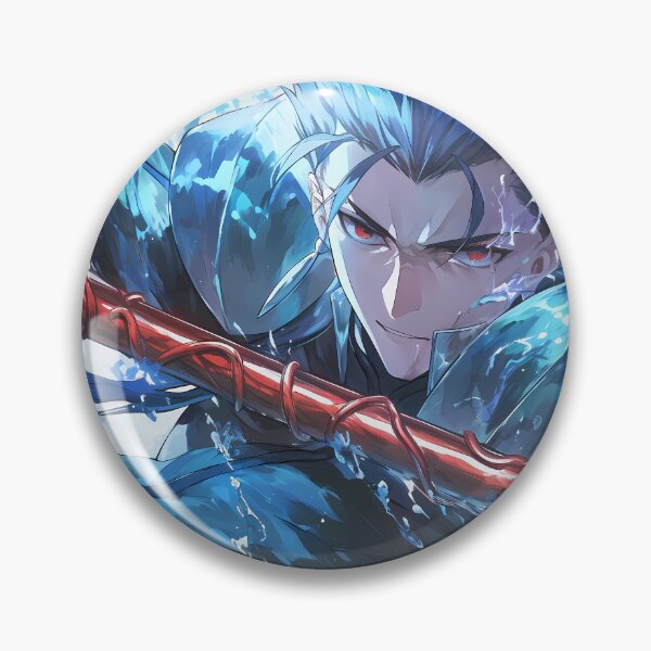 Item preview, Lancer Fate Stay Night Heroic Anime Boy In Cool Blue Energy designed and sold by bystudiolereve.
