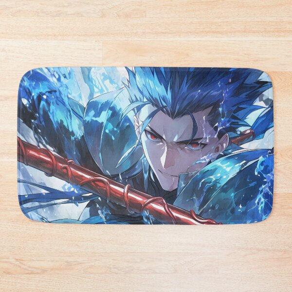 Item preview, Lancer Fate Stay Night Heroic Anime Boy In Cool Blue Energy designed and sold by bystudiolereve.