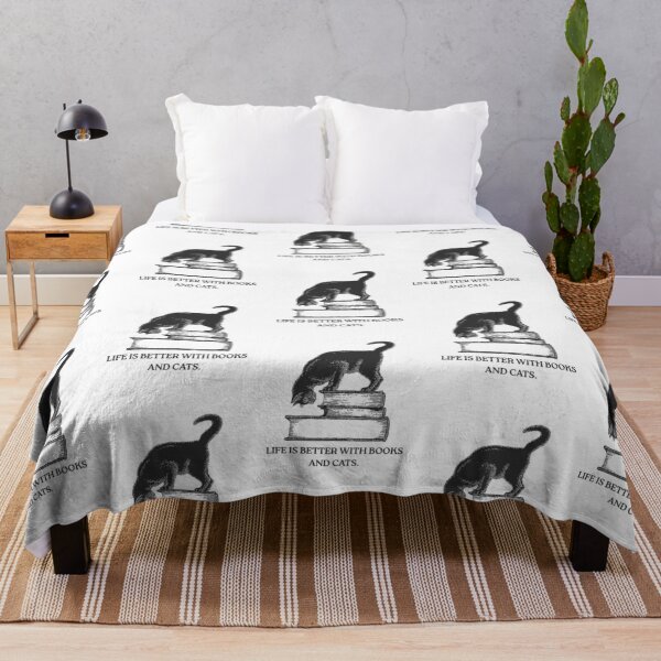 Item preview, "Life Is Better With Books And Cats" Design designed and sold by OneMoreChapter54.