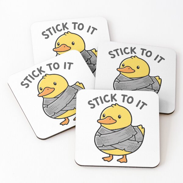 Item preview, Funny Duck Tape Stick To It Duckling Pun designed and sold by seven things shop.