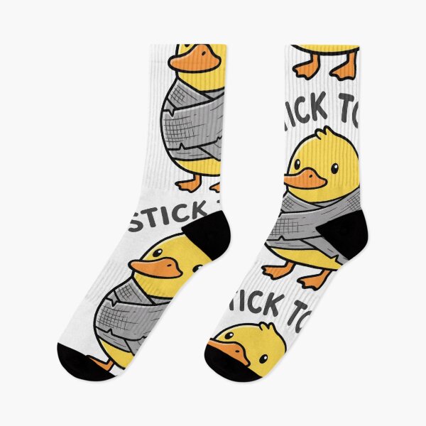 Item preview, Funny Duck Tape Stick To It Duckling Pun designed and sold by seven things shop.