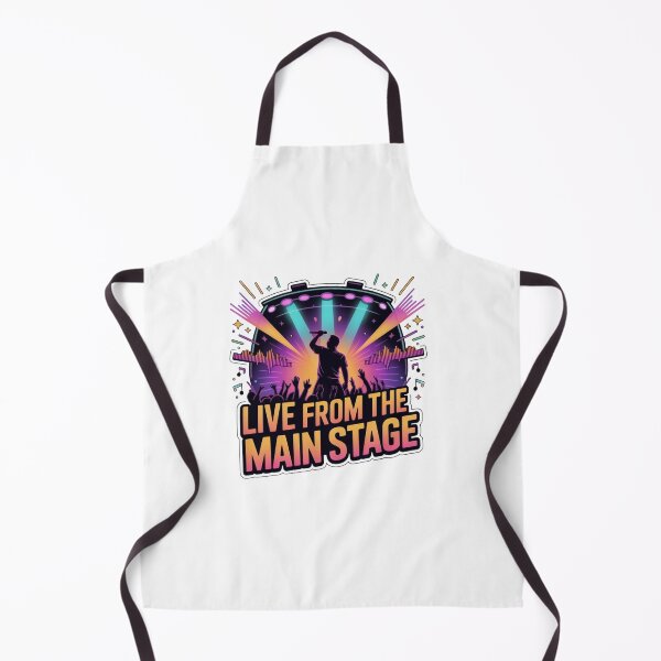 Item preview, Live From The Main Stage T-Shirt – Neon Concert Singer Graphic for Music Lovers & Festival Fans designed and sold by GemBob Creations.