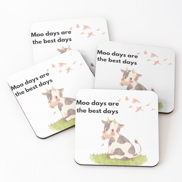 Item preview, Cute Cow - Moo Days are the Best Days designed and sold by PeplumiArt.
