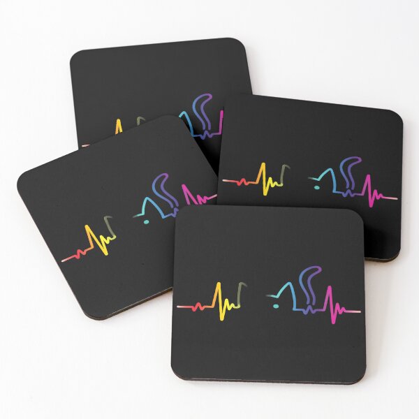 Item preview, Rainbow Cat Heartbeat EKG Line T-Shirt designed and sold by OlyvieArt.