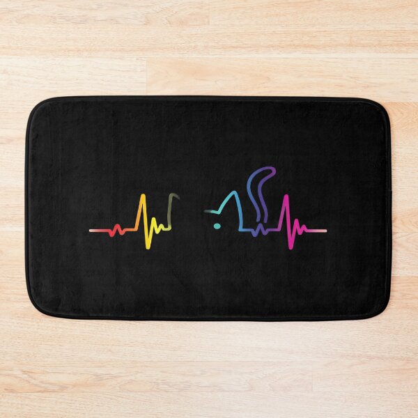 Item preview, Rainbow Cat Heartbeat EKG Line T-Shirt designed and sold by OlyvieArt.