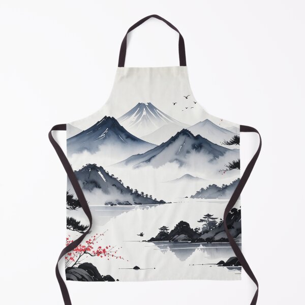 Item preview, Asian landscape ink painting designed and sold by AnnaHolyph.