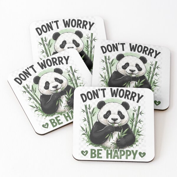 Item preview, Don’t Worry Be Happy Panda Cute Animal Design designed and sold by ser-Ile.