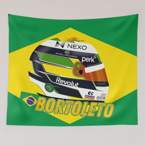 Item preview, Gabriel Bortoleto F1 2026 Helmet Design designed and sold by Pink Polar F1.