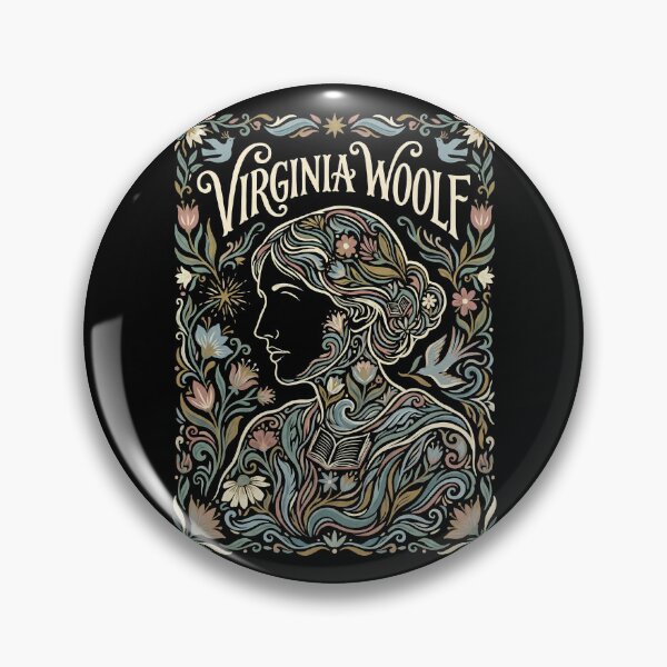 Artikelvorschau, Literarisches Porträt von Virginia Woolf, künstlerische Vintage-Silhouette entworfen und verkauft von Abyswit.