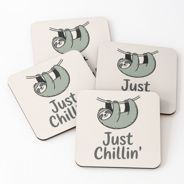 Item preview, Sloth on a branch. Funny minimalist poster "Just chilling" designed and sold by GiriaGallery.